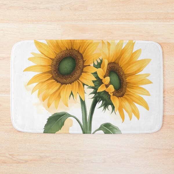 Item preview, Sunflower Duo Watercolor Painting designed and sold by RawNaturePrints.