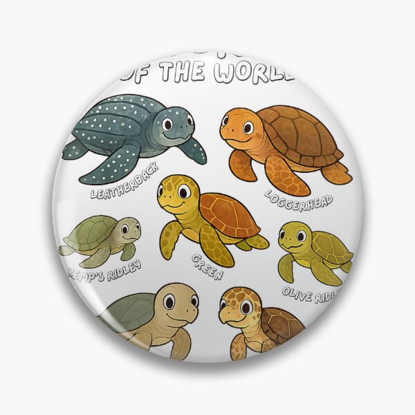 Item preview, Sea Turtles of the World Educational Animal Collection Types T-Shirt designed and sold by SavsMerch.