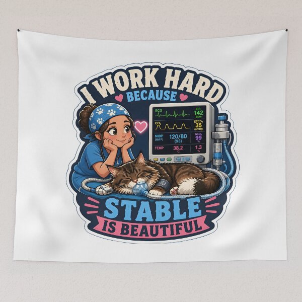 Item preview,  I Work Hard Because Stable Is Beautiful – Veterinary Anesthesiologist designed and sold by Bettybee00.