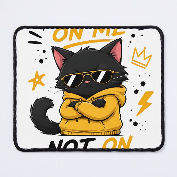 Item preview, Focus On Me Not On You - Cool Grumpy Black Cat designed and sold by Jaideep Walia.