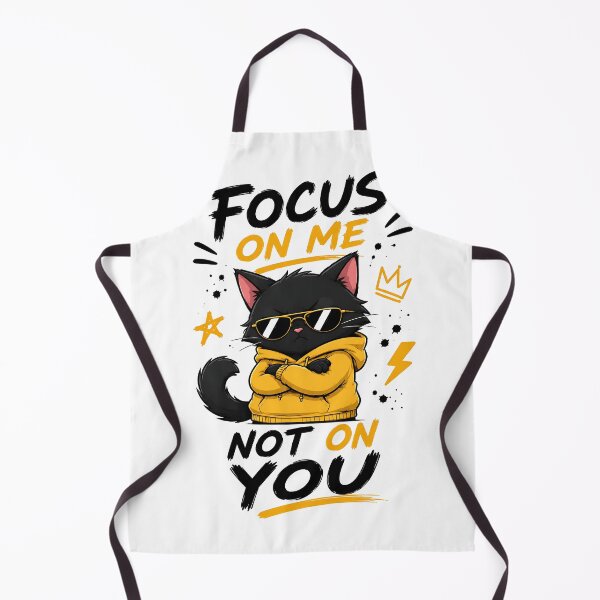 Item preview, Focus On Me Not On You - Cool Grumpy Black Cat  designed and sold by Jaideep Walia.