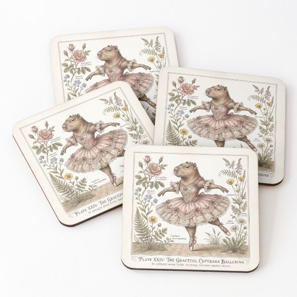 Item preview, Cute Capybara Ballet Vintage designed and sold by 2-Of-A-Kind.