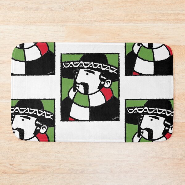 Item preview, Classic Football Fan Illustration | Retro Terrace Supporter | Red, Yellow & Black Scarf - Pop Art designed and sold by GWARTGB.