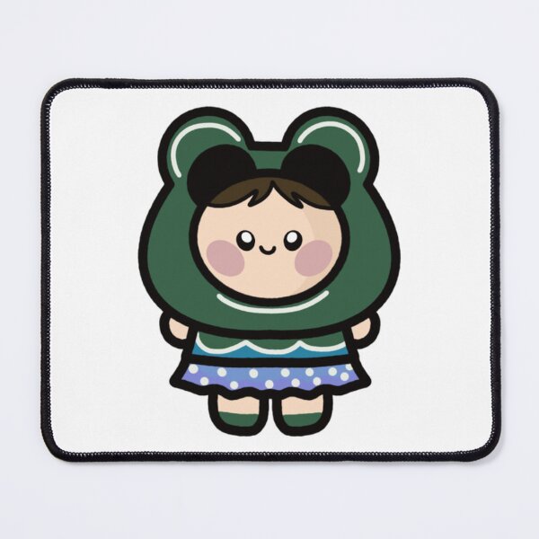 Item preview, Frog Costume Girl Cute Chibi Green Toad Hood Illustration designed and sold by TheTouchArt.