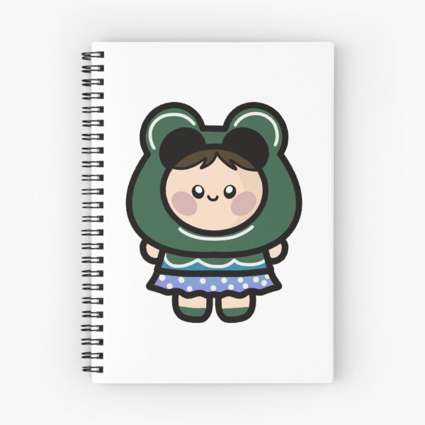 Item preview, Frog Costume Girl Cute Chibi Green Toad Hood Illustration designed and sold by TheTouchArt.