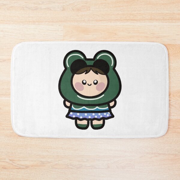 Item preview, Frog Costume Girl Cute Chibi Green Toad Hood Illustration designed and sold by TheTouchArt.