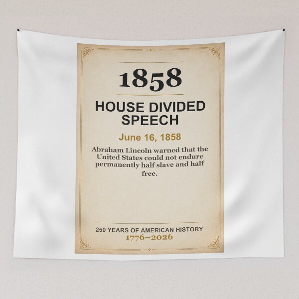 Item preview, America 250 | House Divided Speech | 1858 designed and sold by ariksworld.