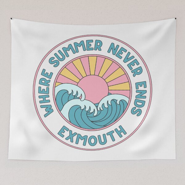 Item preview, Exmouth Surf Club Where Summer Never Ends Retro Poster designed and sold by ElBler.