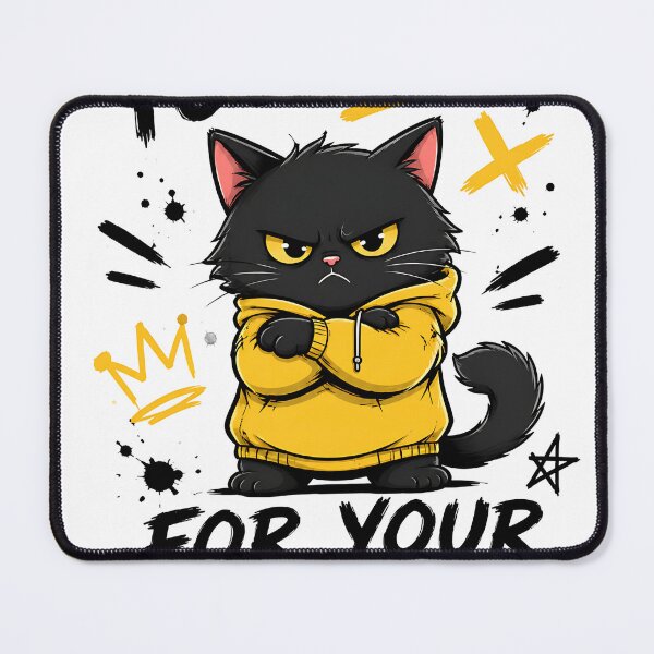 Item preview, Too Busy For Your Drama - Grumpy Black Cat in Hoodie designed and sold by Jaideep Walia.