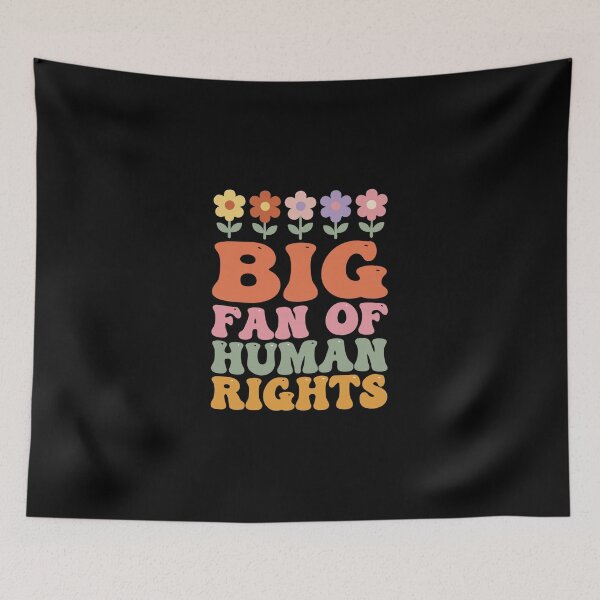 Item preview, Big Fan of Human Rights Floral Equality Statement designed and sold by dudelinart.