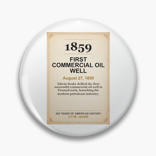 Item preview, America 250 | First Commercial Oil Well | 1859 designed and sold by ariksworld.
