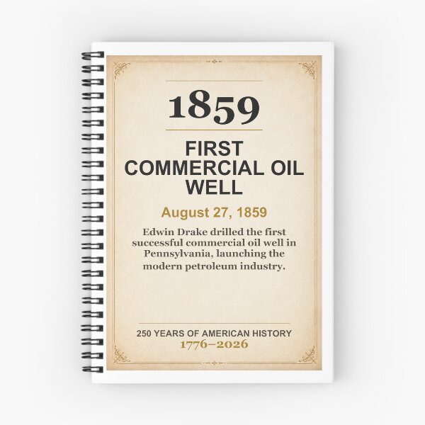 Item preview, America 250 | First Commercial Oil Well | 1859 designed and sold by ariksworld.