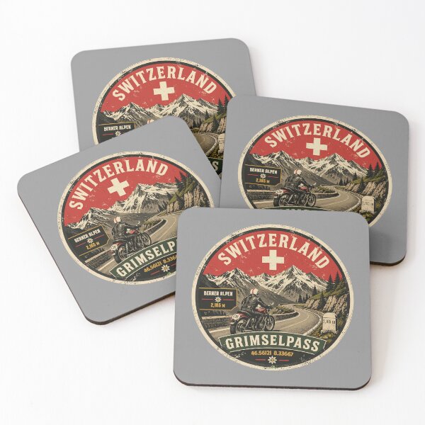 Item preview, Grimsel Pass Switzerland Grimselpass Motorcycle Cycle Sticker TShirt 11 designed and sold by OuterShellUK.