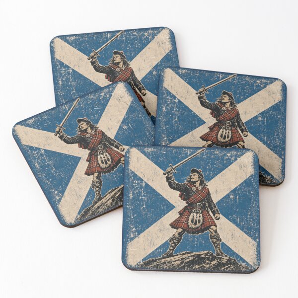 Item preview, Highland Warrior - Vintage Saltire Scottish Heritage Design designed and sold by bumbledown.