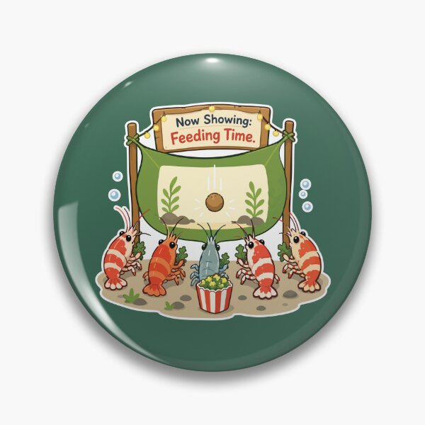 Item preview, Funny Shrimp Movie Night Feeding Time Aquarium designed and sold by SimplePoDesign.