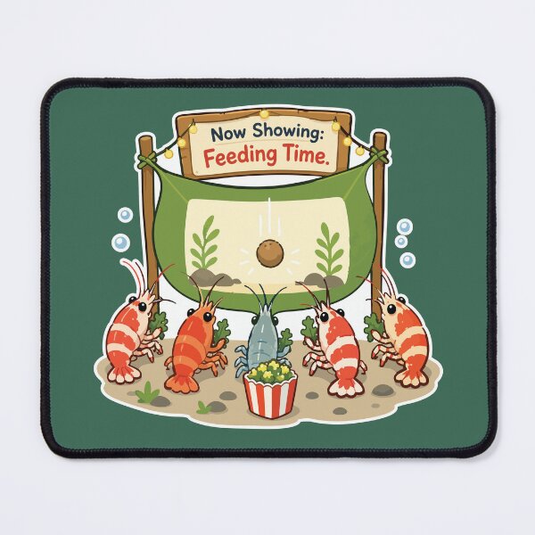 Item preview, Funny Shrimp Movie Night Feeding Time Aquarium designed and sold by SimplePoDesign.