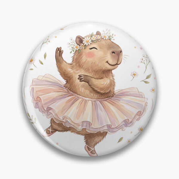 Aperçu de l'œuvre Capybara ballet mignon créée et vendue par 2-Of-A-Kind.