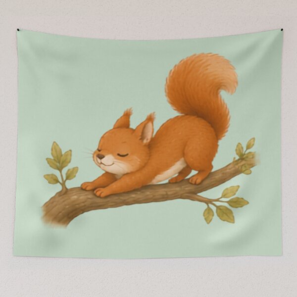 Item preview, Stretchy Mornings Red Squirrel designed and sold by MellowMunchkins.