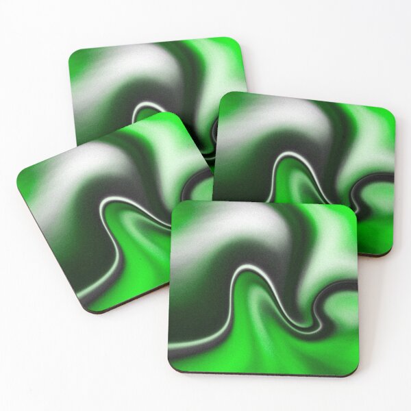 Item preview, Vibrant Green Liquid Swirl Grainy Abstract designed and sold by Happyabstract.