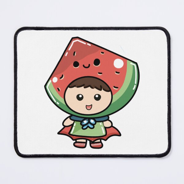 Item preview, Girl Watermelon Cute Chibi Red Fruit Hat Costume designed and sold by TheTouchArt.