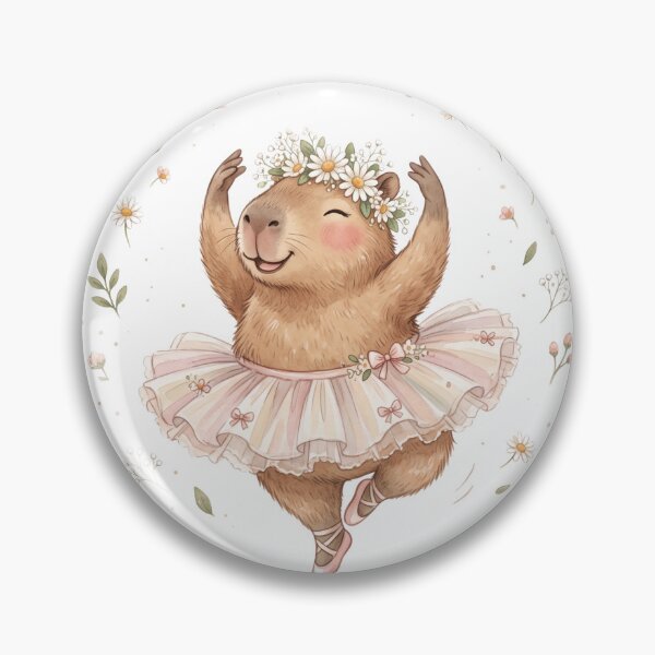 Aperçu de l'œuvre Capybara ballet mignon créée et vendue par 2-Of-A-Kind.