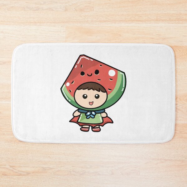 Item preview, Girl Watermelon Cute Chibi Red Fruit Hat Costume designed and sold by TheTouchArt.