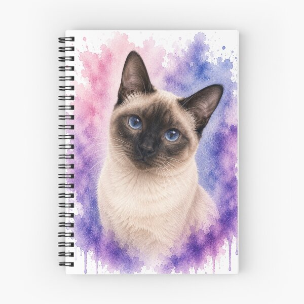Item preview, Siamese Cat Watercolor Painting designed and sold by Mikena1996.