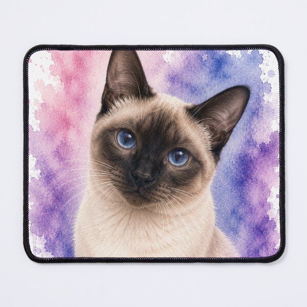 Item preview, Siamese Cat Watercolor Painting designed and sold by Mikena1996.