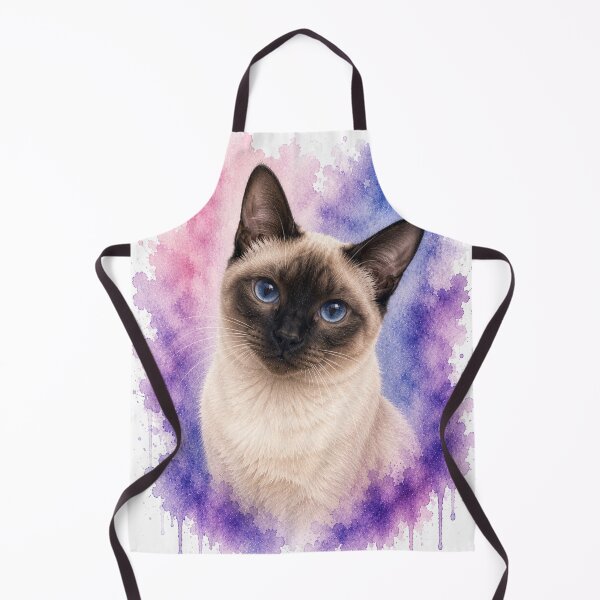 Item preview, Siamese Cat Watercolor Painting designed and sold by Mikena1996.