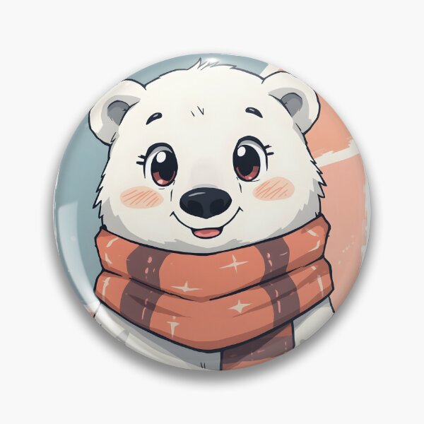Item preview, Cute Kawaii Polar Bear Sticker | Adorable Winter Polar Bear Cartoon Illustration designed and sold by dreamz-world.