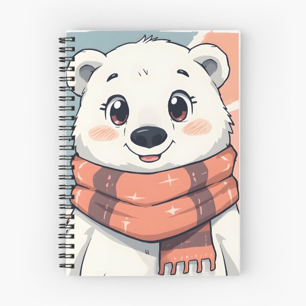 Item preview, Cute Kawaii Polar Bear Sticker | Adorable Winter Polar Bear Cartoon Illustration designed and sold by dreamz-world.