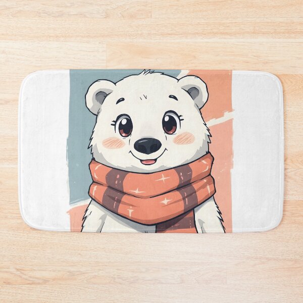 Item preview, Cute Kawaii Polar Bear Sticker | Adorable Winter Polar Bear Cartoon Illustration designed and sold by dreamz-world.