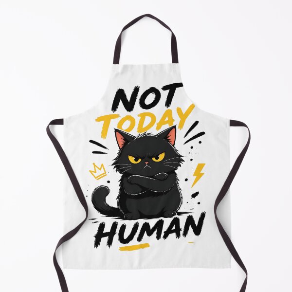 Item preview, Not Today Human - Grumpy Black Cat designed and sold by Jaideep Walia.