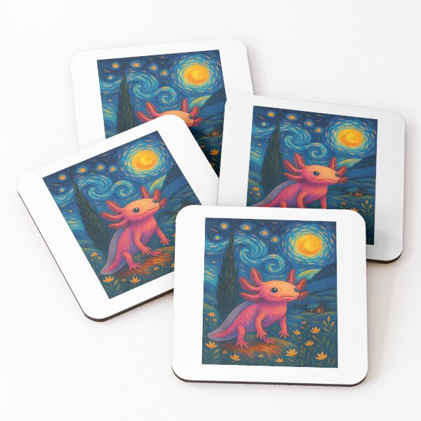 Item preview, Starry Night Axolotl Van Gogh Style Cute Amphibian Art T-Shirt designed and sold by Othinus.