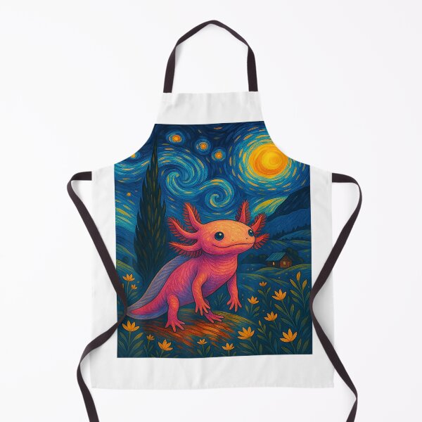 Item preview, Starry Night Axolotl Van Gogh Style Cute Amphibian Art T-Shirt designed and sold by Othinus.