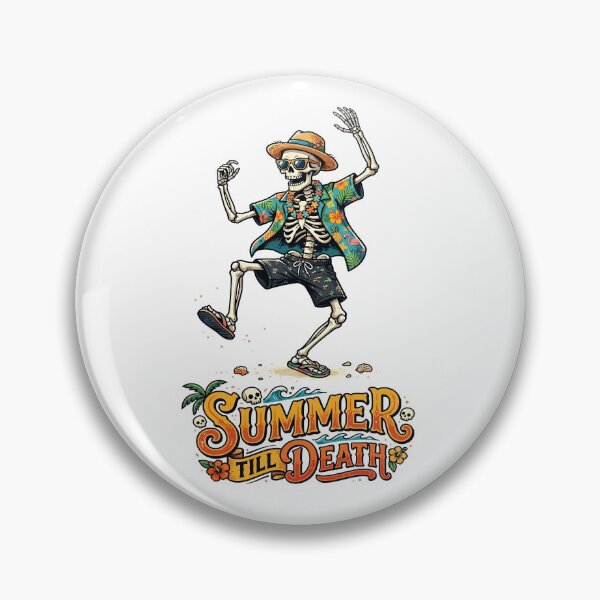 Item preview, Summer Till Death Dancing Skeleton Beach Vacation designed and sold by AvivaCreative.