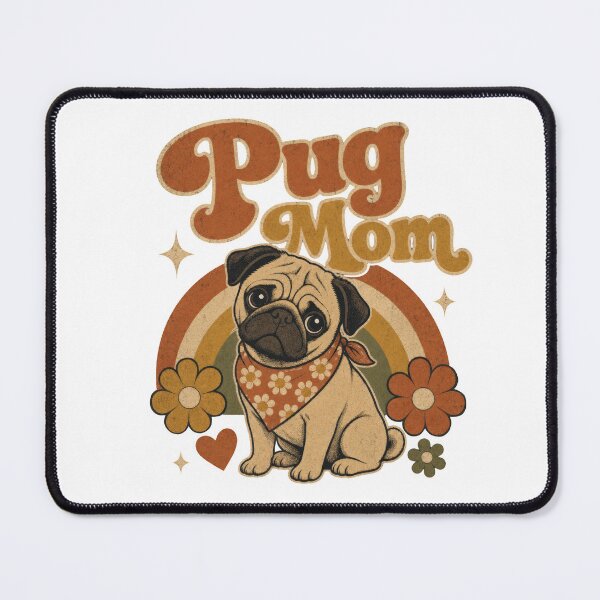 Item preview, Pug Mom Funny pet puppy dog vintage design for pug owners and pug lovers  designed and sold by LD ART.