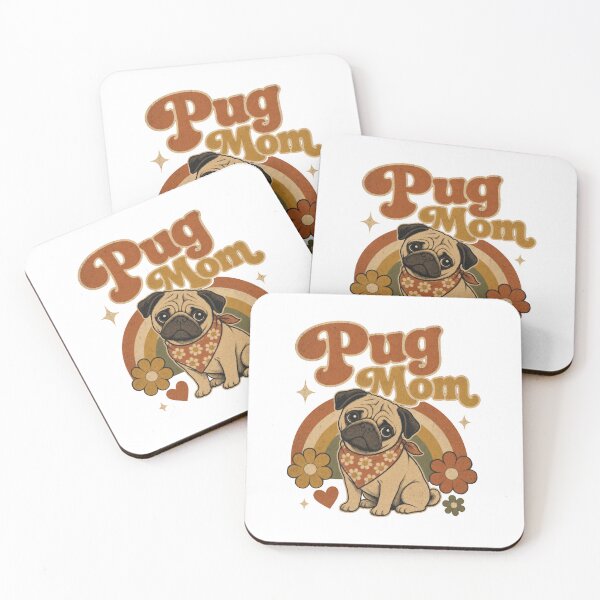 Item preview, Pug Mom Funny pet puppy dog vintage design for pug owners and pug lovers  designed and sold by LD ART.