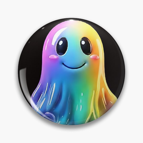 Item preview, Cute Rainbow Gradient Jelly Ghost 3D Render designed and sold by ToxicInkArt.