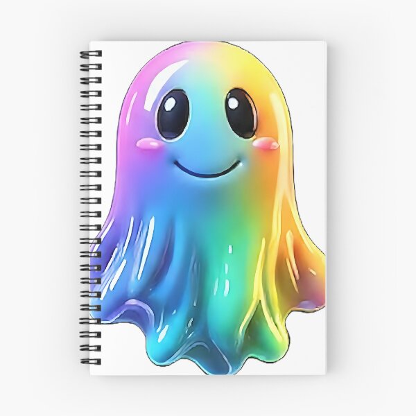 Item preview, Cute Rainbow Gradient Jelly Ghost 3D Render designed and sold by ToxicInkArt.