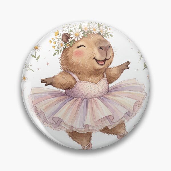 Aperçu de l'œuvre Capybara ballet mignon créée et vendue par 2-Of-A-Kind.