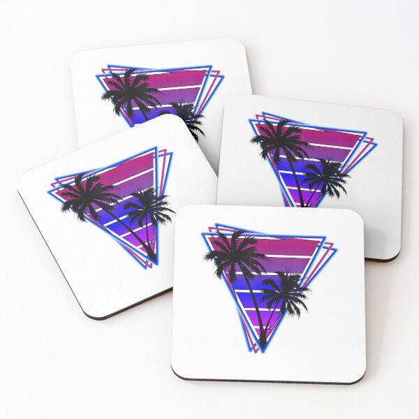 Item preview, Synthwave Inspired Retro 80s Vaporwave Palm Tree Silhouette T-Shirt designed and sold by KTY-NUSS.
