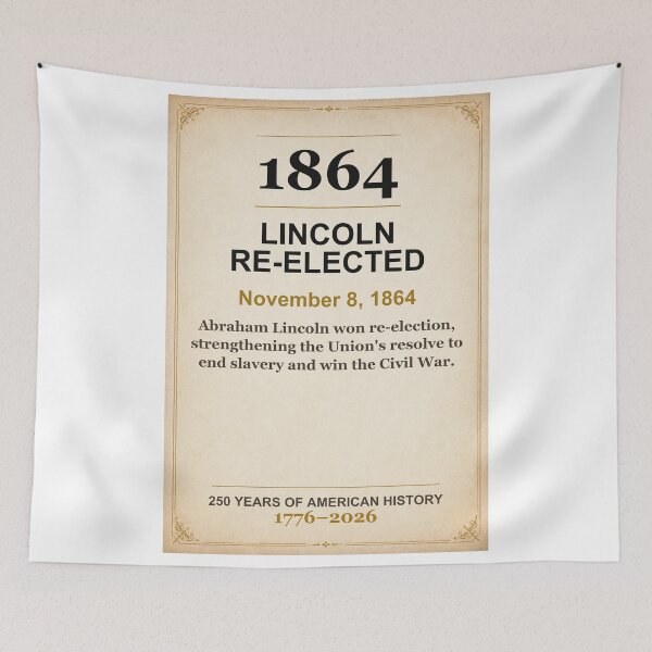 Item preview, America 250 | Lincoln Re-Elected | 1864 designed and sold by ariksworld.