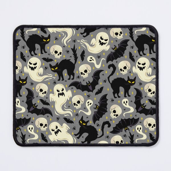 Item preview, Spooky Halloween Seamless Pattern | Ghosts, Black Cats, Bats & Skulls Gothic Design designed and sold by romyca creation_22.