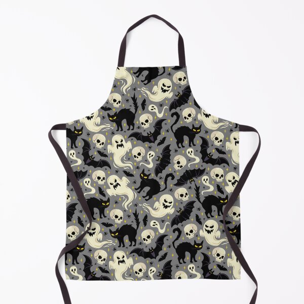 Item preview, Spooky Halloween Seamless Pattern | Ghosts, Black Cats, Bats & Skulls Gothic Design designed and sold by romyca creation_22.
