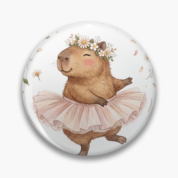 Aperçu de l'œuvre Capybara ballet mignon créée et vendue par 2-Of-A-Kind.