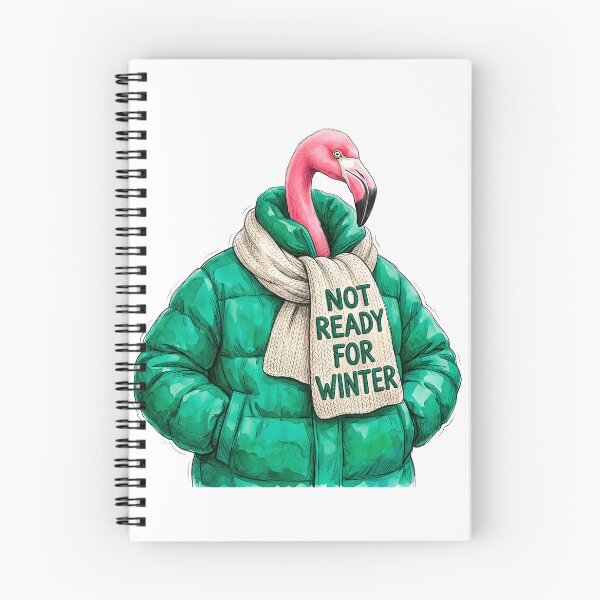 Item preview, Not Ready for Winter - Funny Flamingo in Puffer Jacket Art designed and sold by SoulPT.
