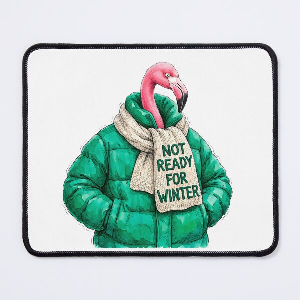 Item preview, Not Ready for Winter - Funny Flamingo in Puffer Jacket Art designed and sold by SoulPT.