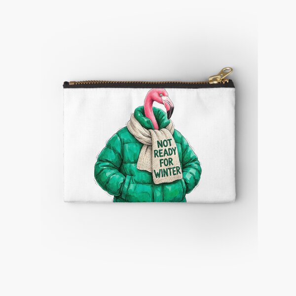 Item preview, Not Ready for Winter - Funny Flamingo in Puffer Jacket Art designed and sold by SoulPT.