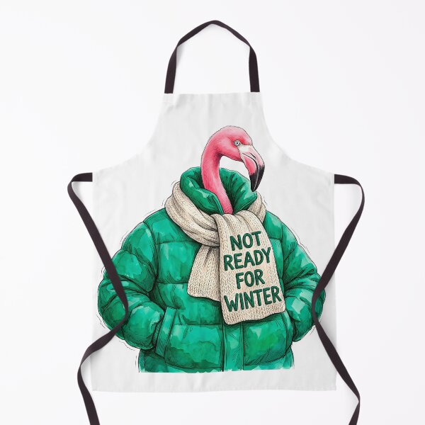 Item preview, Not Ready for Winter - Funny Flamingo in Puffer Jacket Art designed and sold by SoulPT.